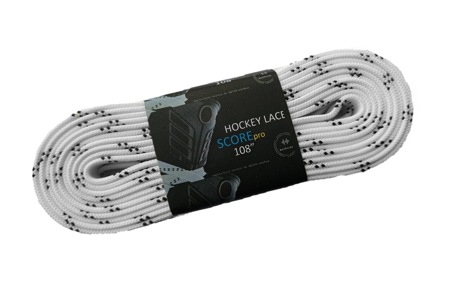 Lacci Hockey Score pro cerati da 72" a 130" bianchi